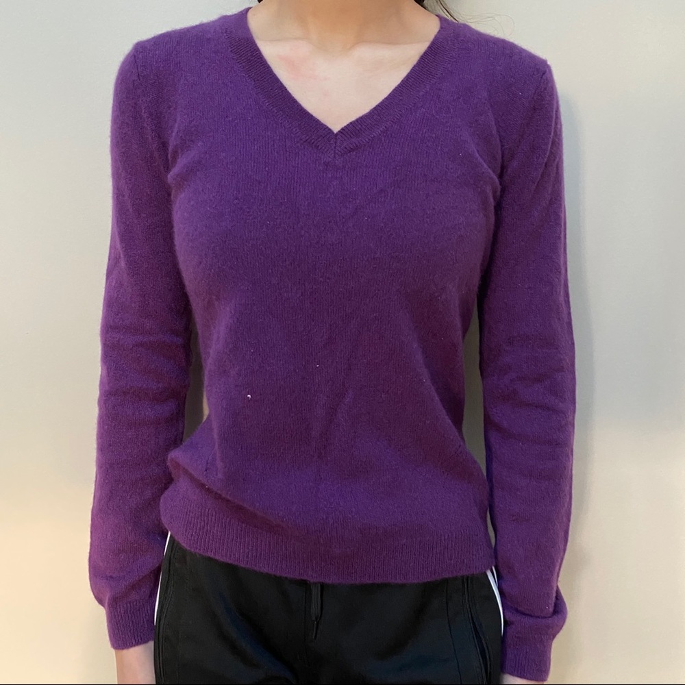 purple cashmere sweater